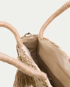 Bolso Redondo Rafia Natural Pinets