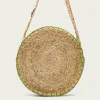 Bolso Redondo Yute Natural Verde Portixol