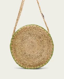 Bolso Redondo Yute Natural Verde Portixol