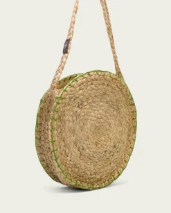 Bolso Redondo Yute Natural Verde Portixol