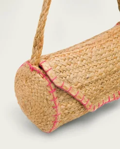 Bolso Yute Natural Fucsia Granadella