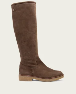 Botas Altas Planas Moka Con Cremallera Vega