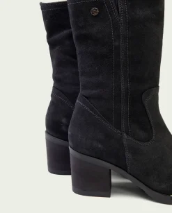 Botas De Tacón Carbon Con Cremallera Nia