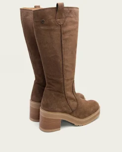 Botas De Tacón Moka Con Cremallera Roxana