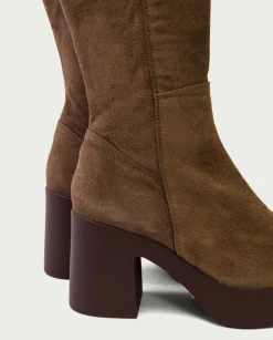 Botas De Tacón Moka Con Cremallera Larisa