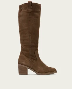 Botas De Tacón Moka Con Cremallera Nora