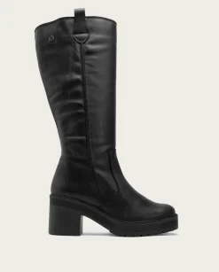 Botas De Tacón Negro Con Cremallera Riva