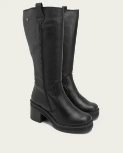 Botas De Tacón Negro Con Cremallera Riva