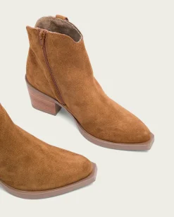 Botines Cowboy Cuero Con Cremallera Jara