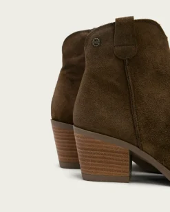 Botines Cowboy Moka Con Cremallera Jara