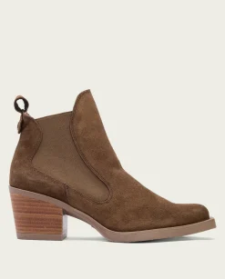 Botines Cowboy Moka Con Elasticos Jackie