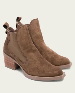 Botines Cowboy Moka Con Elasticos Jackie