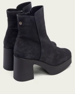 Botines De Tacón Carbon Con Cremallera Leta