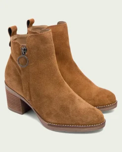 Botines De Tacón Cuero Con Cremallera Nery