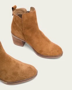 Botines De Tacón Cuero Con Cremallera Nery