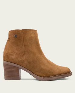 Botines De Tacón Cuero Con Cremallera Nala