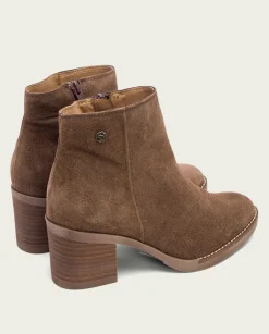 Botines De Tacón Moka Con Cremallera Nala