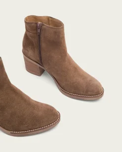 Botines De Tacón Moka Con Cremallera Nala