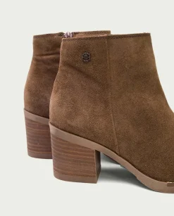 Botines De Tacón Moka Con Cremallera Nala
