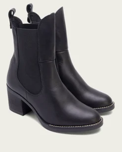 Botines De Tacón Negro Con Elasticos Nekane