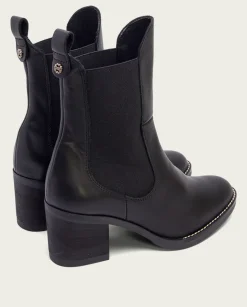 Botines De Tacón Negro Con Elasticos Nekane