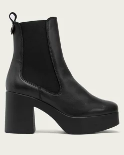 Botines De Tacón Negro Con Elasticos Laura