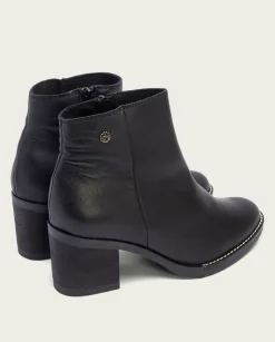 Botines De Tacón Negro Con Cremallera Nahia