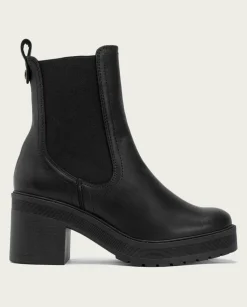 Botines De Tacón Negros Con Elasticos Raia