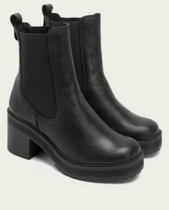 Botines De Tacón Negros Con Elasticos Raia