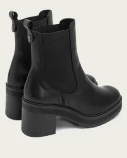 Botines De Tacón Negros Con Elasticos Raia