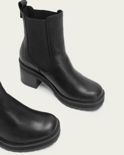 Botines De Tacón Negros Con Elasticos Raia
