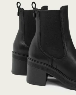Botines De Tacón Negros Con Elasticos Raia