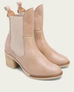 Botines De Tacón Taupe Con Elasticos Nekane