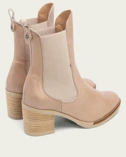 Botines De Tacón Taupe Con Elasticos Nekane