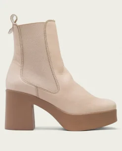 Botines De Tacón Taupe Con Elasticos Laura