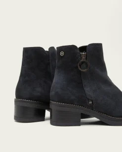 Botines Planos Carbon Con Cremallera Poppy