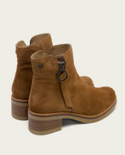 Botines Planos Cuero Con Cremallera Poppy