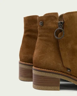 Botines Planos Cuero Con Cremallera Poppy