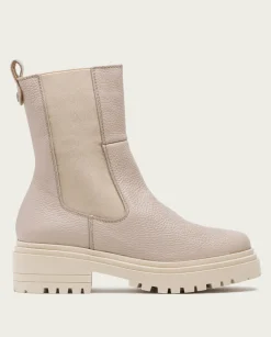 Botines Planos Taupe Con Elasticos Shelby