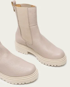 Botines Planos Taupe Con Elasticos Shelby