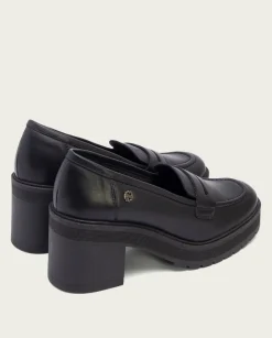 Mocasines De Tacón Negros Rahel