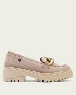 Mocasines Planos Arena Con Adorno Saiko
