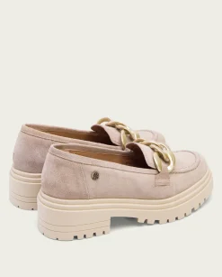 Mocasines Planos Arena Con Adorno Saiko