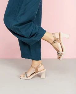 Sandalia Tacón Alto Taupe Karah