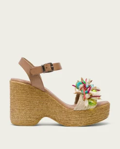 Sandalia Tacón Alto Taupe Mirta