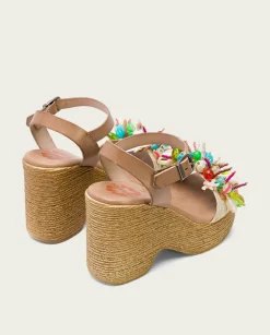 Sandalia Tacón Alto Taupe Mirta