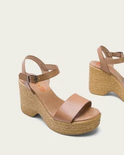 Sandalia Tacón Alto Taupe Michele