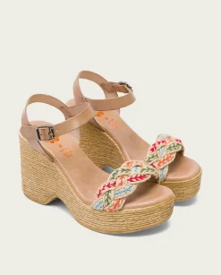 Sandalia Tacón Alto Taupe Mariel