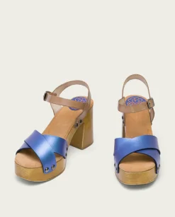 Sandalia Tacón Azul Vega